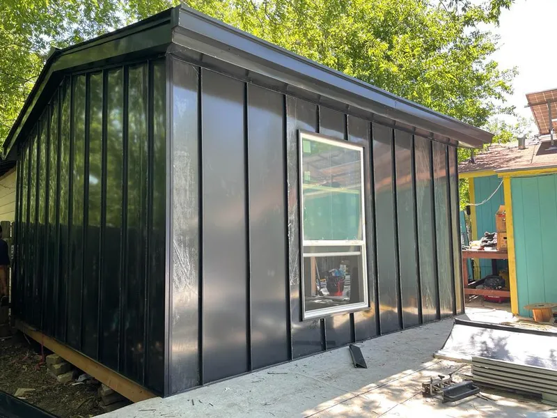 Black standing seam metal wall panels for Metal Roof Installation in Northumberland